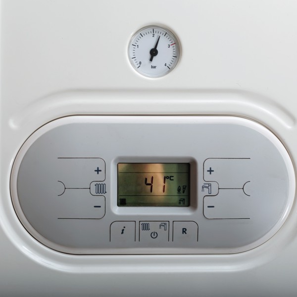 Picture of temperature display on a gas boiler